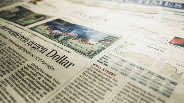 The front page of the Wall Street Journal